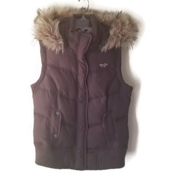 Hollister Jackets & Blazers - SOLD**Back to School Hollister Puffer Vest  Brown